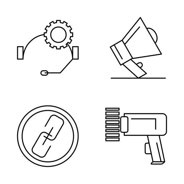 Set van 4 Quality iconen - Vector, afbeelding