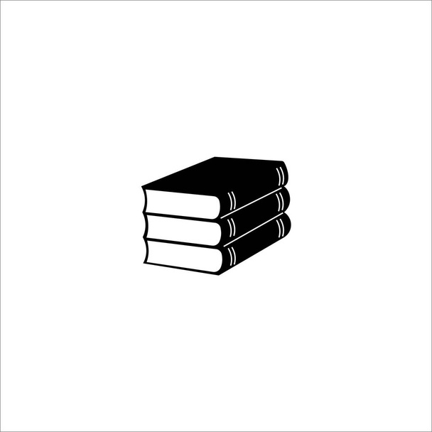 Come back to school. School books. Textbooks for learning at school. solid icons vector - Vector, Image
