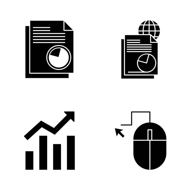 4 minőségi ikont tartalmazó készlet - Vektor, kép