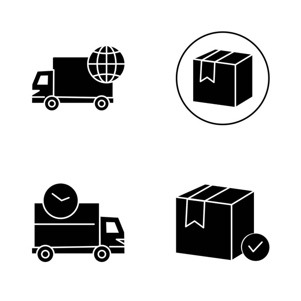 4 Simple Universal Related Color Icons - Vektor, Bild