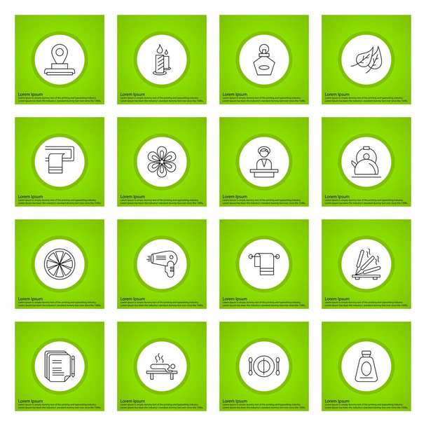 Set van universele pictogrammen met kopieerruimte   - Vector, afbeelding