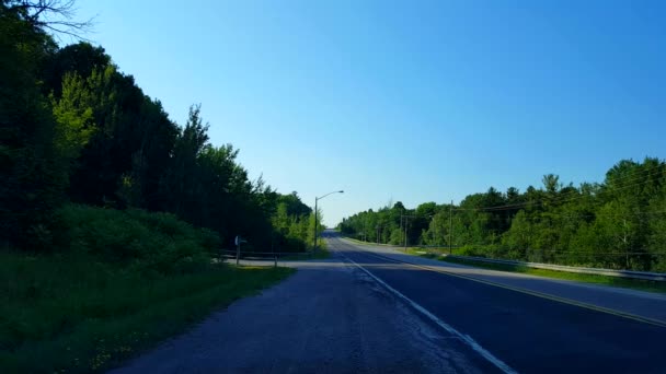 Viewpoint of Approaching Motor Vehicle From Side of Road in Summer.  Roadside View of Incoming Transportation From Speed Limit Trap Perspective. - Footage, Video