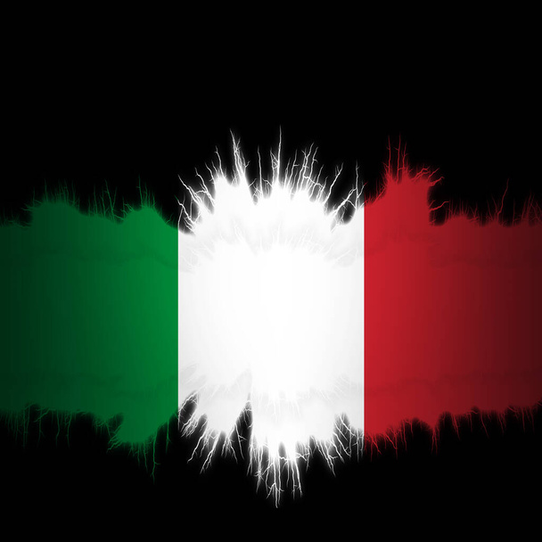 Bandera de Italia con bordes rasgados, ilustración digital
 - Foto, imagen