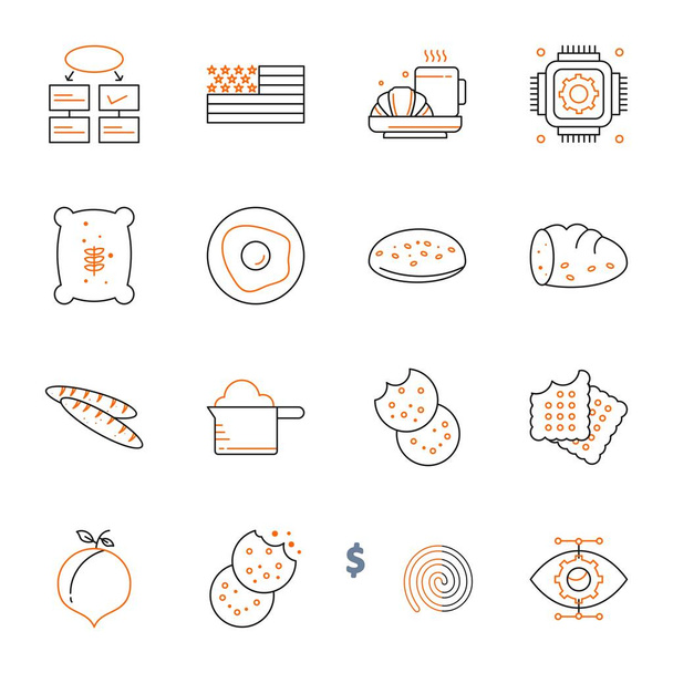 Set Of Universal Icons with Copy Space   - Vector, Image