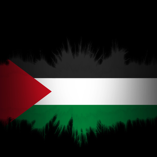 Палестинський прапор з розірваними краями, цифровий приклад - Фото, зображення