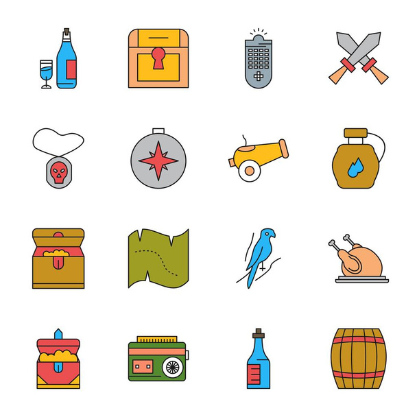 Set Of Universal Icons with Copy Space - Vector, Image