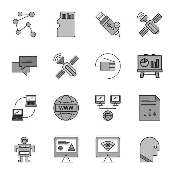 Set di icone universali con spazio di copia   - Vettoriali, immagini