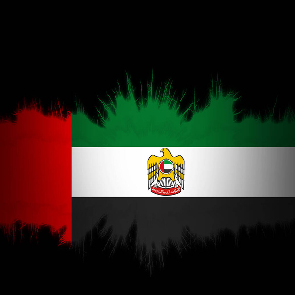 объединенный арабский эмират флаг с разорванными краями, цифровая иллюстрация
 - Фото, изображение