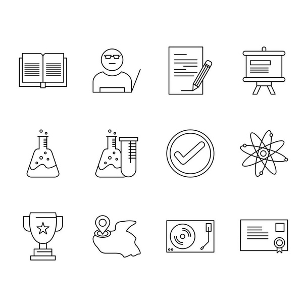 Universal Icons For Mobile Application and website, simple Icons set, vector illustration  - Vector, Image