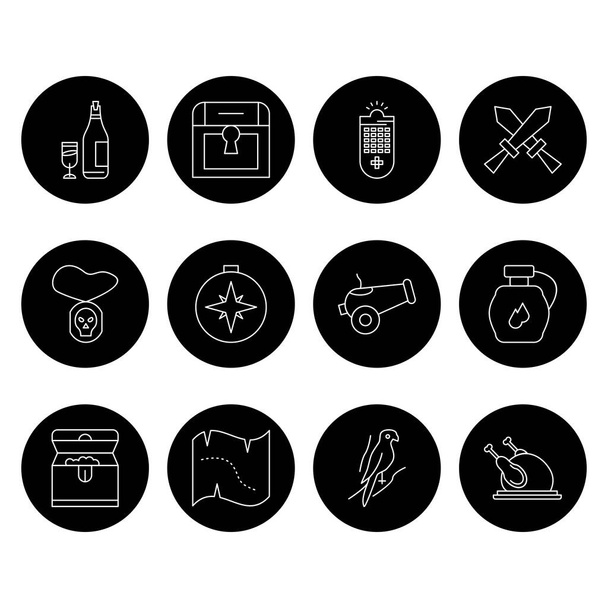 Set universeller Symbole für mobile Anwendungen und Website - Vektor, Bild