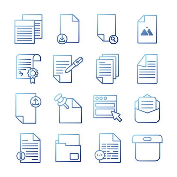 пакет іконок файлів документів офісів
 - Вектор, зображення
