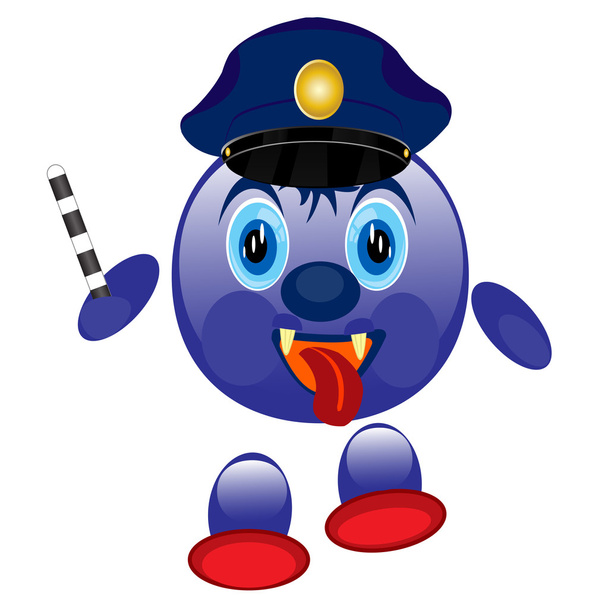 Police smaile - Vector, Image