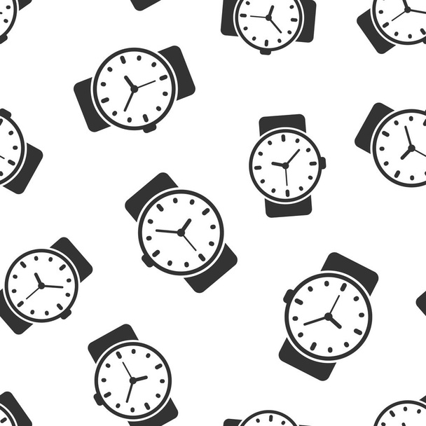 Піктограма годинника для зап'ястя у плоскому стилі. Ручний годинник Векторні ілюстрації на білому ізольованому фоні. Час браслет безшовний візерунок бізнес концепція
. - Вектор, зображення