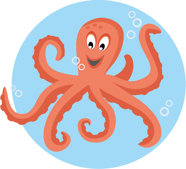 Cute octopus - Wektor, obraz