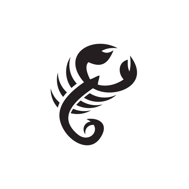 Modèle vectoriel de logo scorpion noir - Vecteur, image