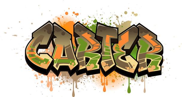 Carter. Ein cooles Graffiti Styled Name Design, inspiriert von Street Art Kultur. Wenn du jemanden mit diesem Namen kennst, ist es das perfekte Geschenk. - Foto, Bild