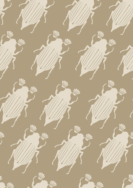 Seamless Pattern with May-Bugs - Διάνυσμα, εικόνα
