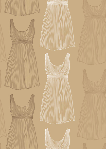 ドレスとのシームレスなパターン - ベクター画像