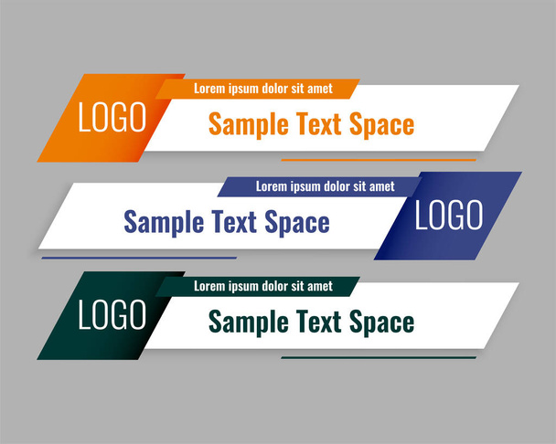 modern style lower third banners template set - Vecteur, image