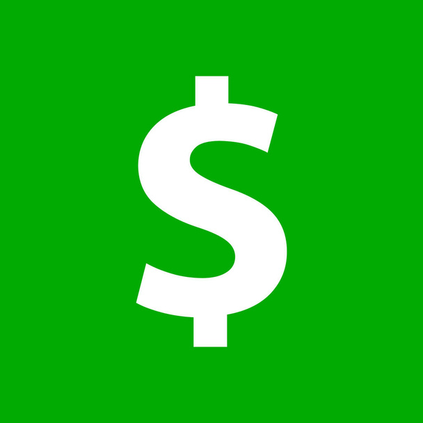 Dollar en achtergrond als vectorillustratie - Vector, afbeelding