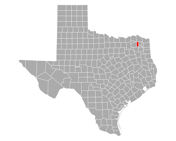 Map of Franklin in Texas - Vector, Image