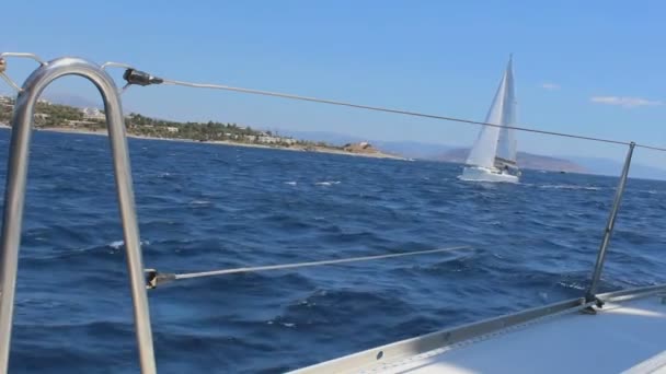 Beautiful shots of the colorful life in Greece. With sailing boats, blue water and nice sceneries. - Footage, Video