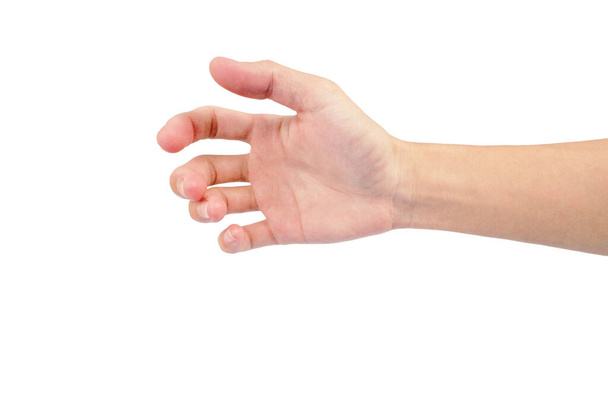рука людини показує в жестах ізольовані на білому тлі з білою шкірою
 - Фото, зображення