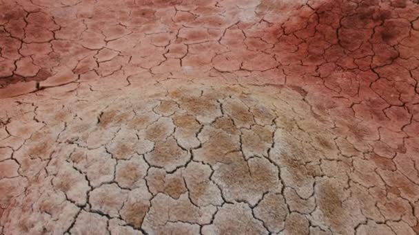 Dried and cracked clay soil surface - Footage, Video