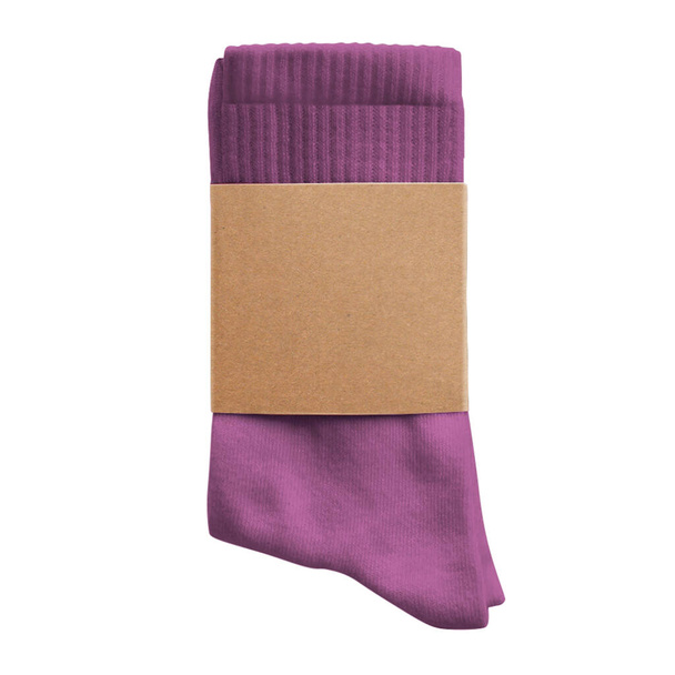 Diese Awesome Sock Mock Up In Royal Lilac Color ist gemacht, um Ihren Bearbeitungsprozess zu verkürzen. - Foto, Bild