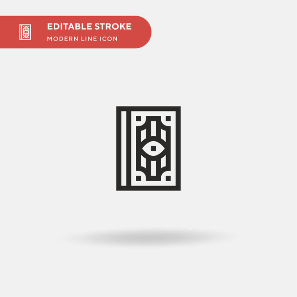 Spellbook Simple vector icon. Illustration symbol design template for web mobile UI element. Perfect color modern pictogram on editable stroke. Spellbook icons for your business project - Vector, Image