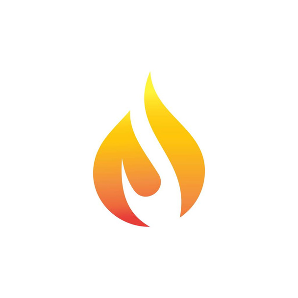 Feuer Flamme Logo Template Vektor Symbol Öl - Vektor, Bild