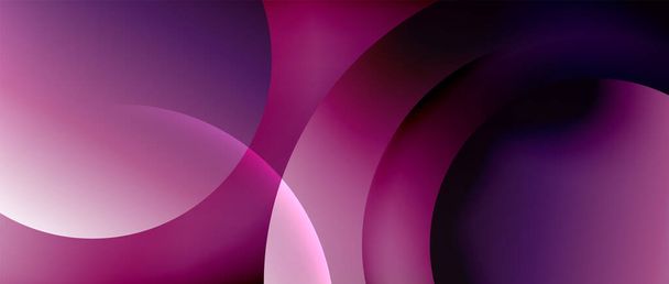 Circle modern geometric abstract background with liquid gradients - Vettoriali, immagini
