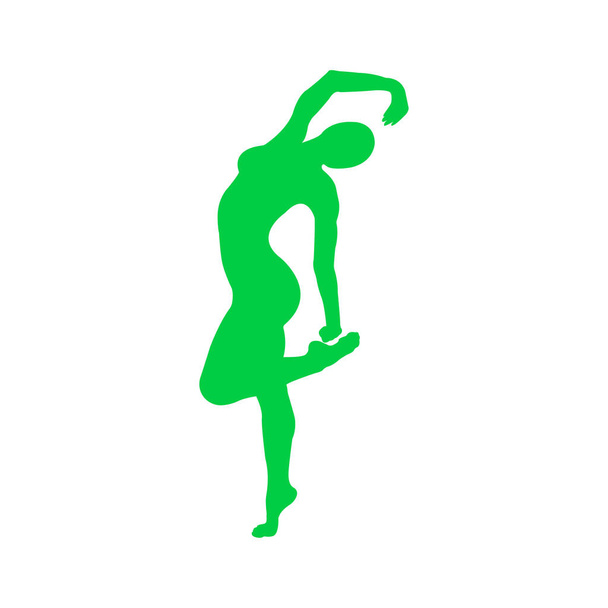 illustration vectorielle de la silhouette femme dansante, Contemporain  - Vecteur, image
