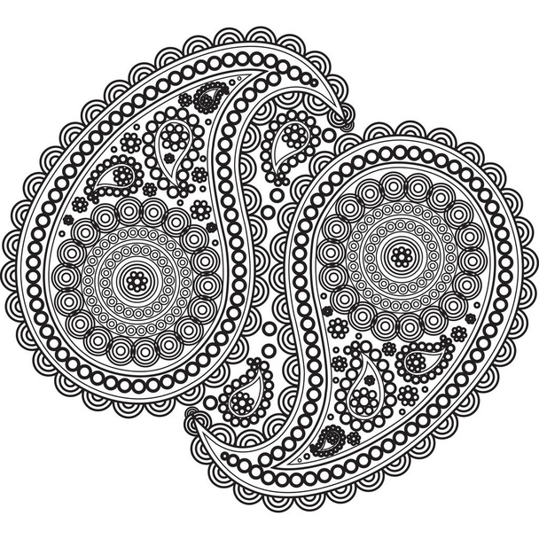 Patroon, ornament, elementen versierd in een prachtig patroon, textuur, in Indy stijl. Vectorillustratie - Vector, afbeelding