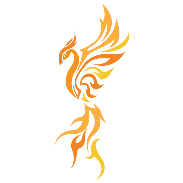 ファンタジーのベクトル図火の鳥フェニックス - ベクター画像
