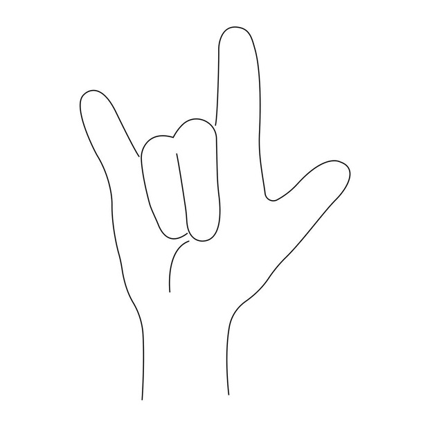 Illustration vectorielle de la main humaine gesticulant des roches  - Vecteur, image