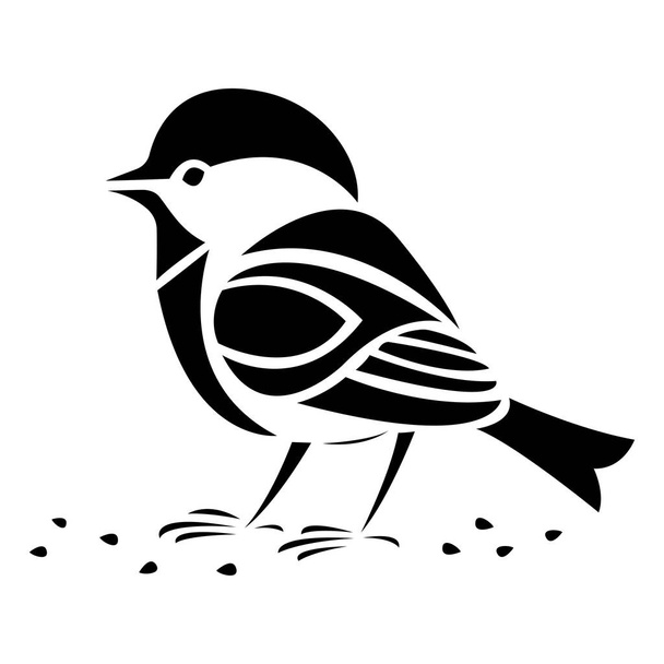  Vektor Illustration von Sperling Vogel, Tier  - Vektor, Bild