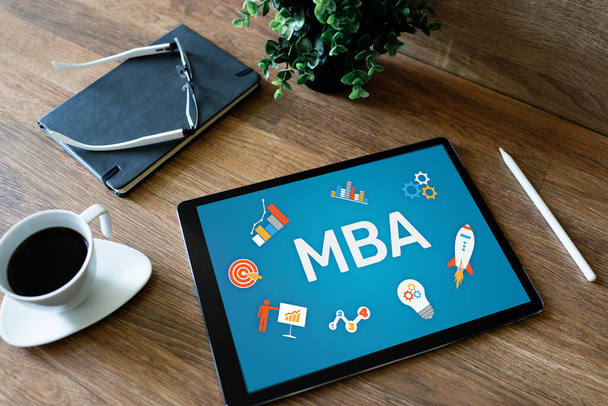 MBA Master Business Administration Education Learning Study E-learning PErsonal Growth and Career Development. - Foto, Imagem