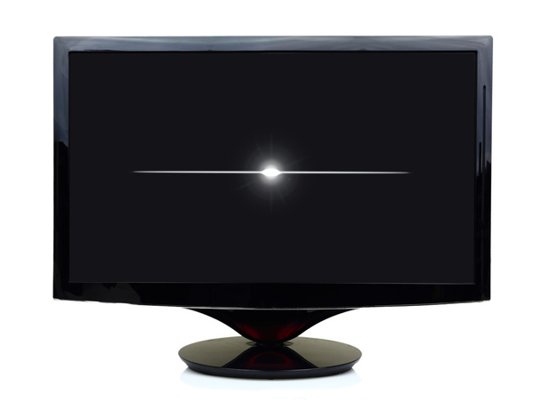 3D чорний телевізор вимкнено ізольовано на білому
 - Фото, зображення