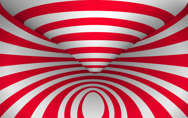 красный и белый фон тоннеля - Вектор,изображение