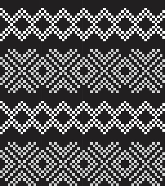Černobílé vánoční veletrh isle vzor pozadí pro módní textil, pleteniny a grafiky - Vektor, obrázek