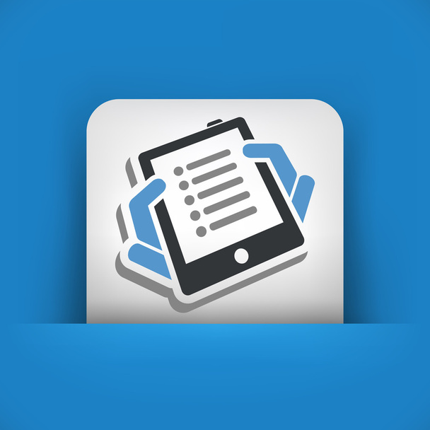 Tablet list icon - Vector, Image