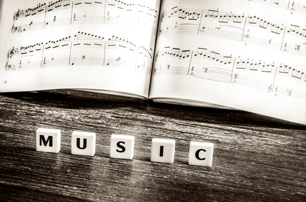 Muziek notities blad en/of letters muziek - Foto, afbeelding