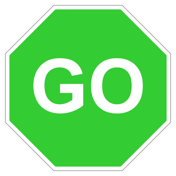 Green go sign - Photo, Image