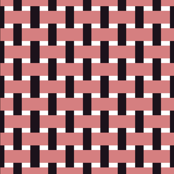 Kaksisävyinen vaaleanpunainen ja musta matto saumaton vektori kuvio. - Vektori, kuva