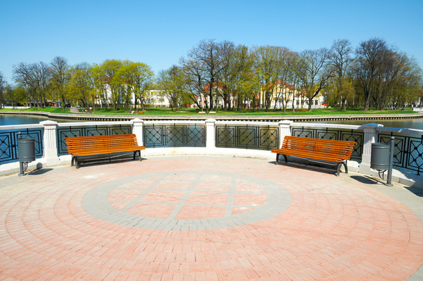 Embankment of Upper Pond. Kaliningrad - Φωτογραφία, εικόνα