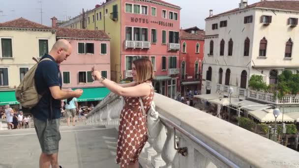 People taking a selfie in Venice - Footage, Video