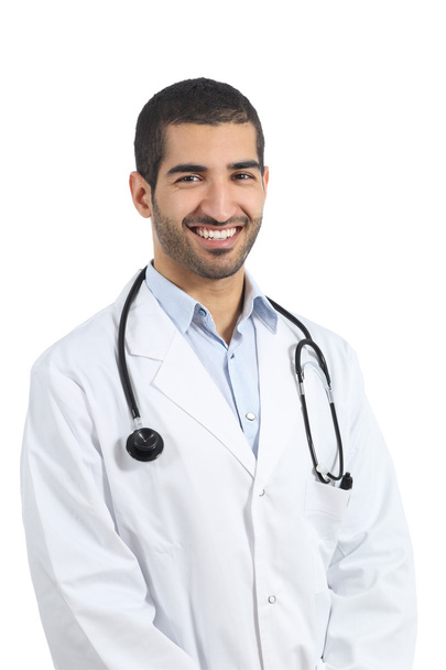 Arab saudi doctor man posing happy - Foto, Imagen