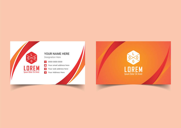 Vector Modern Creative and Clean Business Card Sablon, professzionális kreatív sötét névjegykártya, luxus stílusú névjegykártya lila, lila ég, színsablon, absztrakt kreatív névjegy - Vektor, kép
