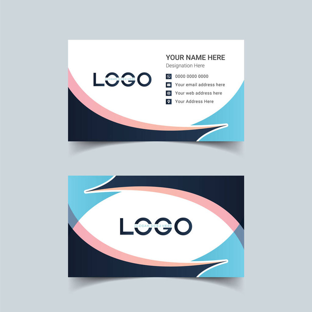 Διάνυσμα Modern Creative and Clean Business Card Template, επαγγελματική δημιουργική σκοτεινή επαγγελματική κάρτα, πολυτελές στυλ επαγγελματική κάρτα μωβ, μωβ ουρανός, χρώματα πρότυπο, αφηρημένη δημιουργική επαγγελματική κάρτα - Διάνυσμα, εικόνα